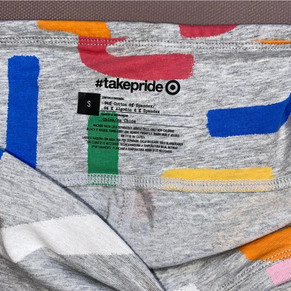 Target Take Pride Bike Bicycle Shorts Sweats Lounge Biker Pants Gray Rainbow Sm - Picture 3 of 5